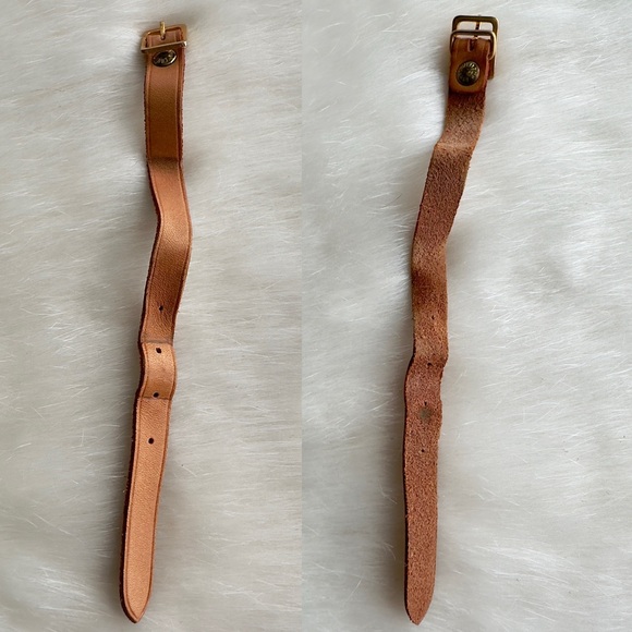 ✨Authentic LOUIS VUITTON Vachetta Leather Luggage Tag With Looping Strap Holder - Picture 10 of 10